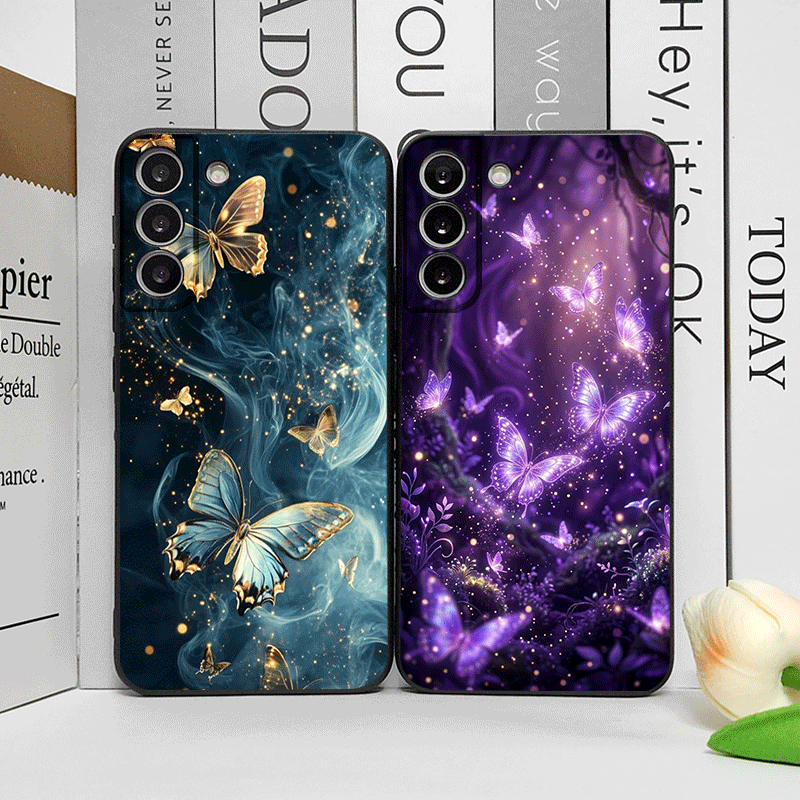 Phone Cases Vintage - Vintage Cartoon Butterfly Art Printed Phone
