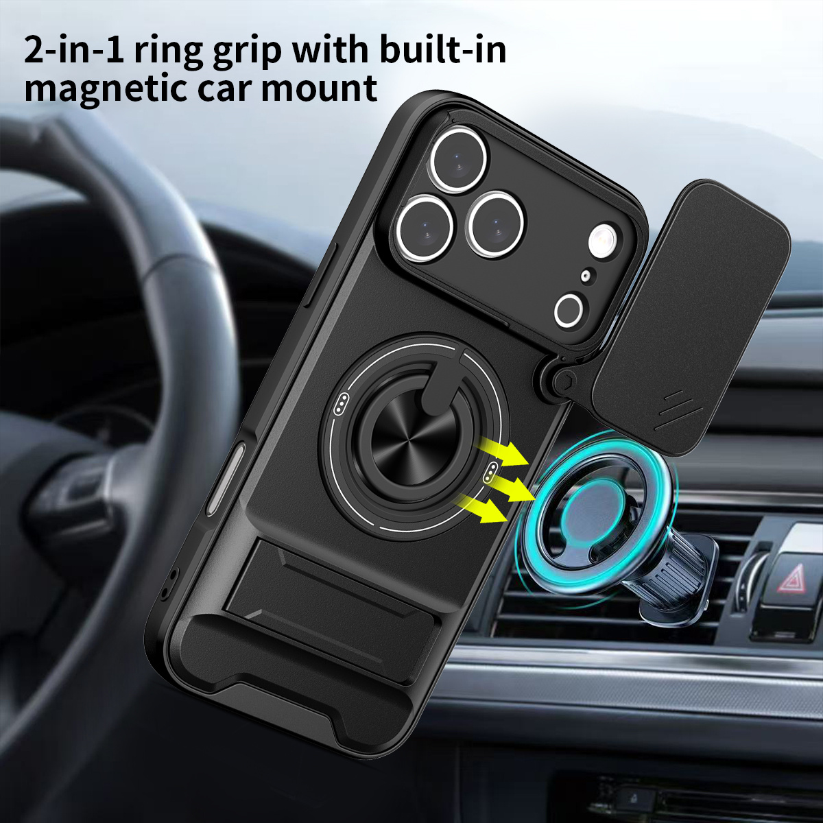 Magnetic Phone Case for IPhone - огляд і ціна Ring Stand Case