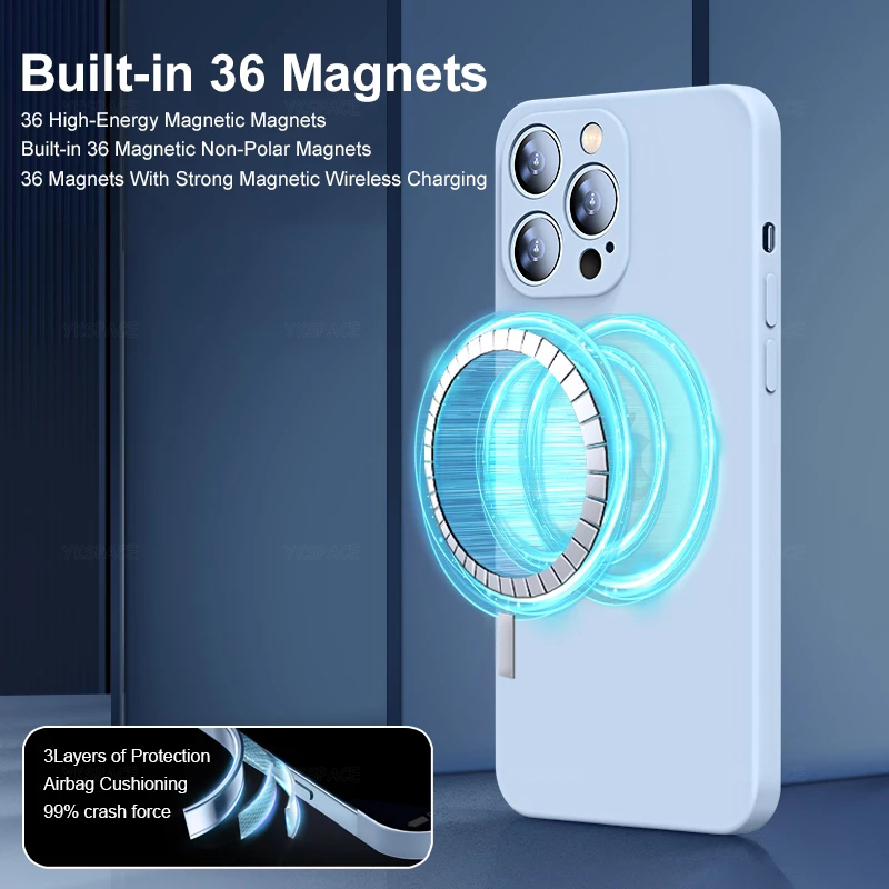 Magnetic Liquid Silicone Case  - огляд і ціна Phone Cases That Charge Your Phone