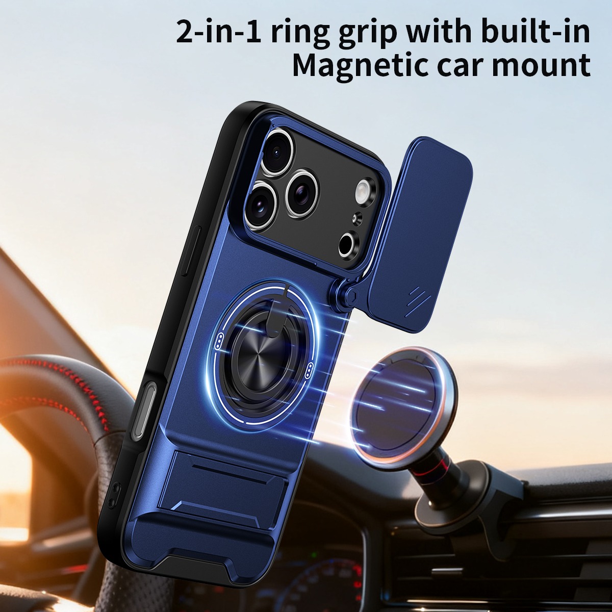 Luxury 360 Rotating Magnetic R - огляд і ціна Ring Stand Case