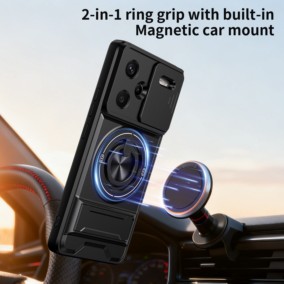 Lens Slide Camera Phone Case f - огляд і ціна Ring Stand Case