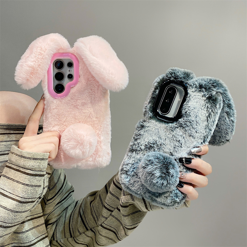 Cute Rabbit Ears Fluffy Stand  - огляд і ціна Phone Cases Holder