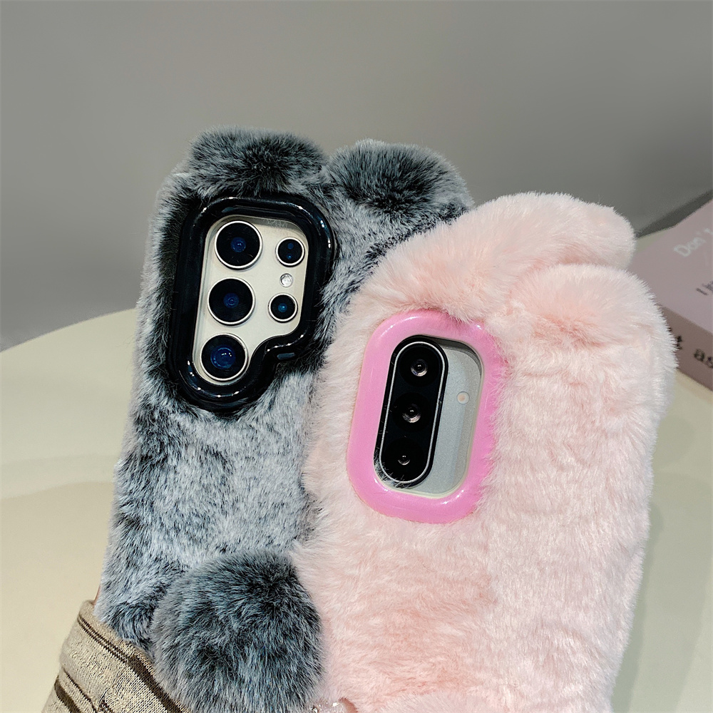 Cute Rabbit Ears Fluffy Stand  - огляд і ціна Phone Cases Holder